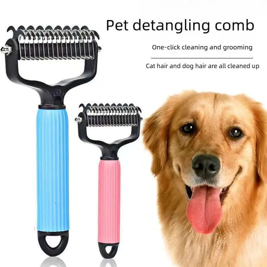 Universal Pet Detangling Comb – Double-Sided Dog & Cat Grooming Tool