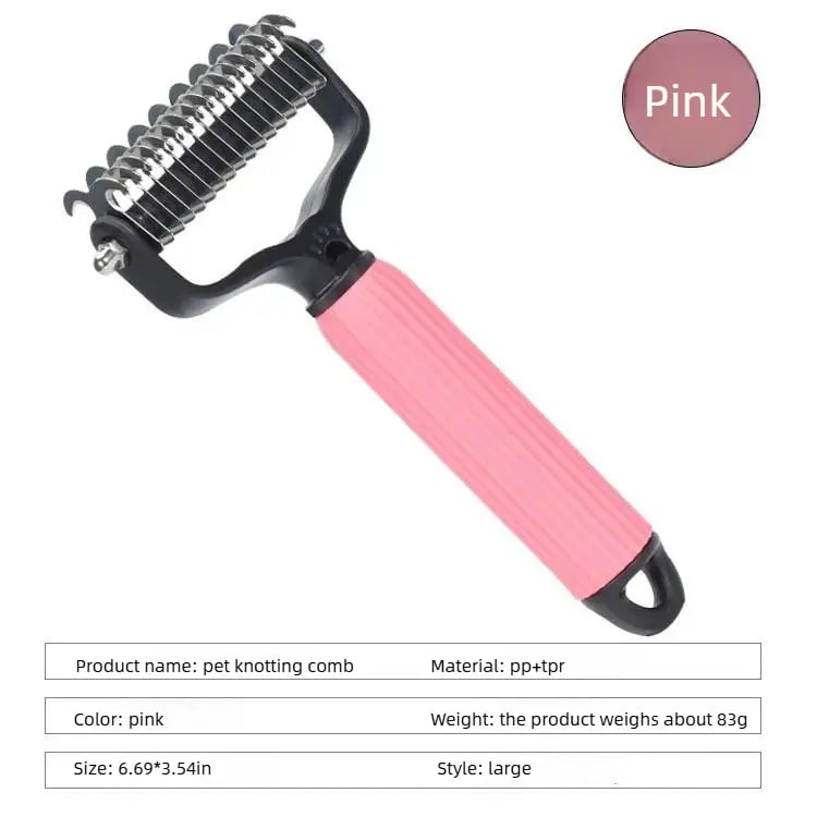 Universal Pet Detangling Comb – Double-Sided Dog & Cat Grooming Tool