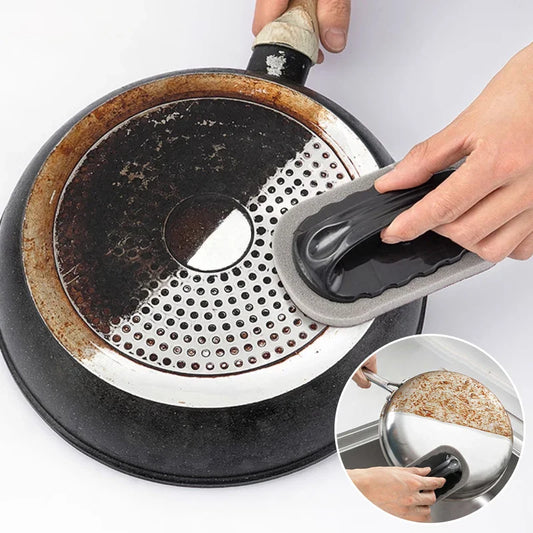 Magic Emery Sponge Eraser Cleaner – Rust & Stain Remover with Handle