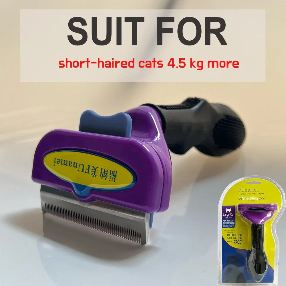 Pet Deshedding Brush & Grooming Comb – For Dogs & Cats, All Coat Types