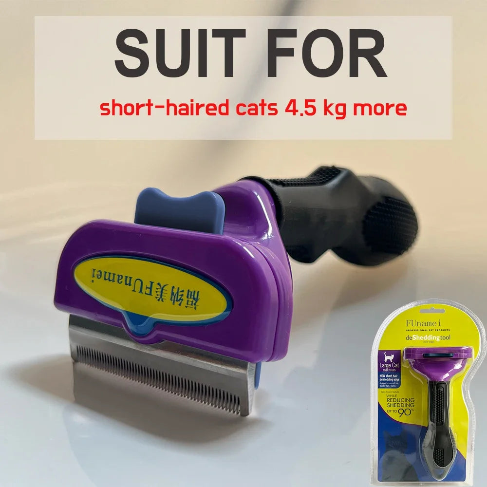 Pet Deshedding Brush & Grooming Comb – For Dogs & Cats, All Coat Types