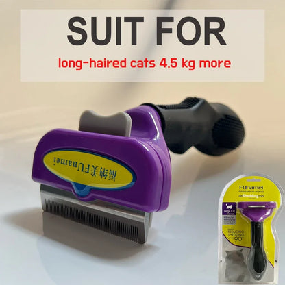 Pet Deshedding Brush & Grooming Comb – For Dogs & Cats, All Coat Types