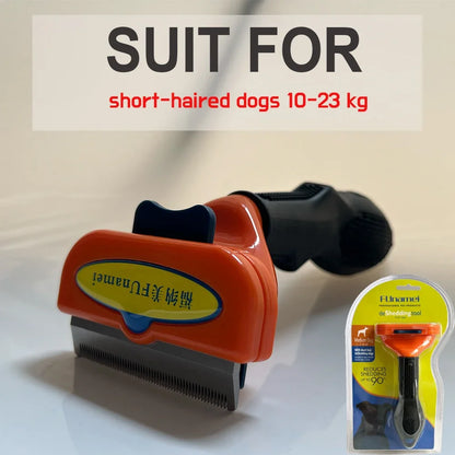 Pet Deshedding Brush & Grooming Comb – For Dogs & Cats, All Coat Types