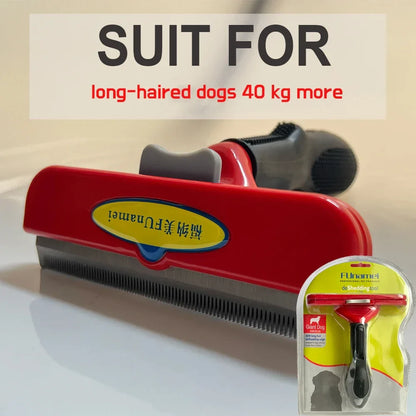 Pet Deshedding Brush & Grooming Comb – For Dogs & Cats, All Coat Types