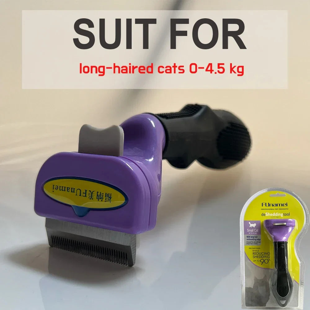 Pet Deshedding Brush & Grooming Comb – For Dogs & Cats, All Coat Types