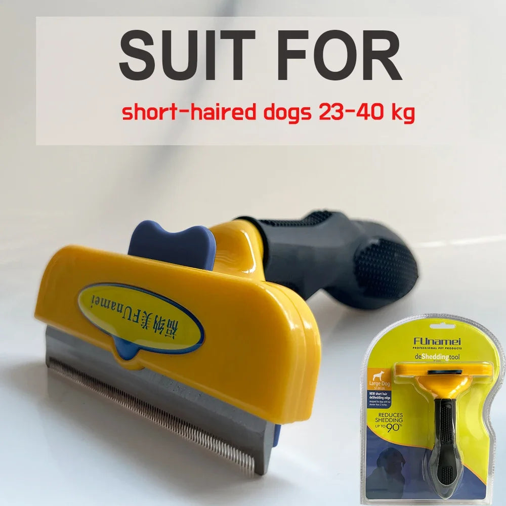 Pet Deshedding Brush & Grooming Comb – For Dogs & Cats, All Coat Types