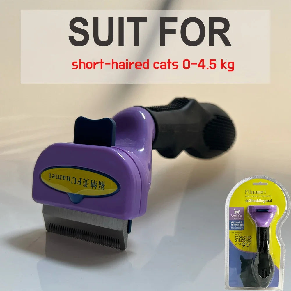 Pet Deshedding Brush & Grooming Comb – For Dogs & Cats, All Coat Types
